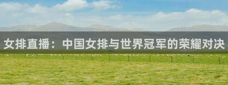 熊猫足球直播：女排直播：中国女排与世界冠军的荣耀对决